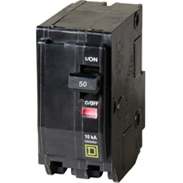 Square D Circuit Breaker, QO Series, 50A, 2 Pole, 120/240V AC, 10kA at 120/240V AC SQ386759 - main